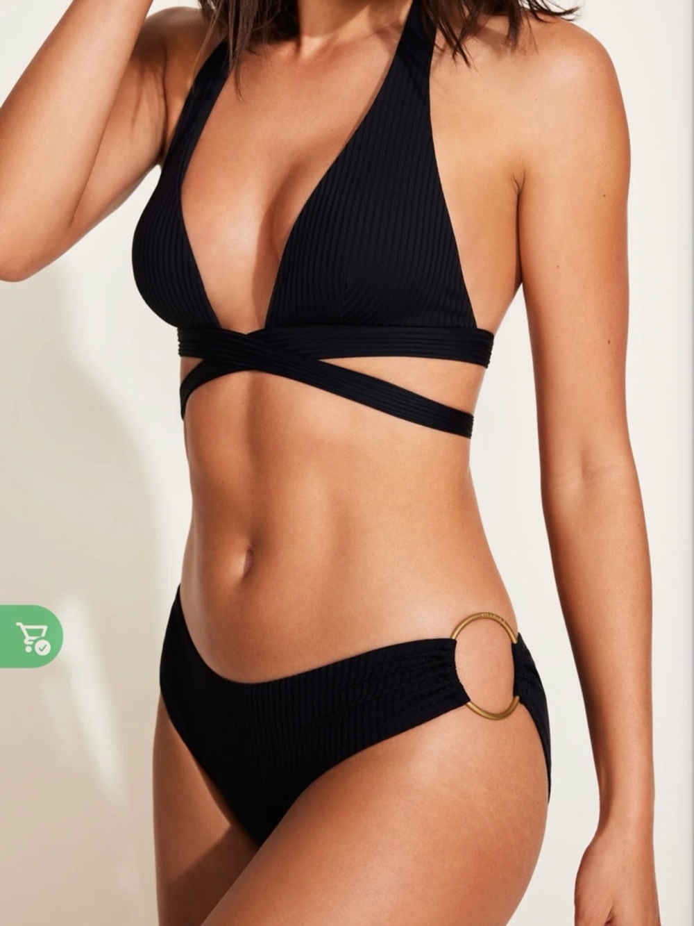 Vitamin A  Wrap Halter Bikini Set
